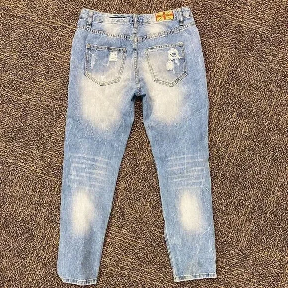 Machine Novelle Mode Low Rise Ripped Capris - Picture 6 of 7